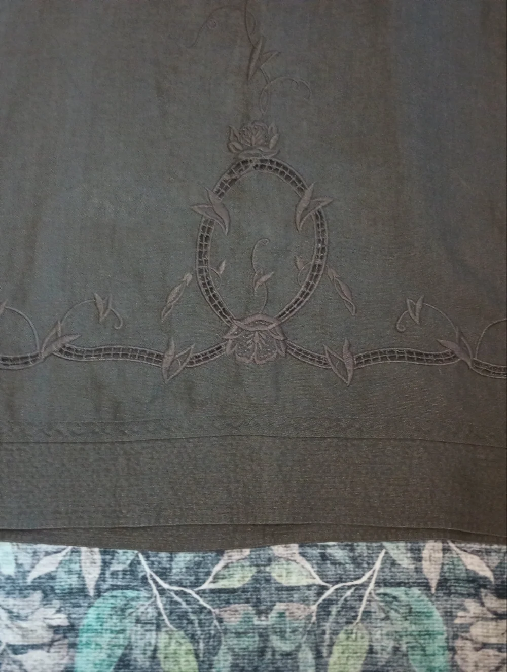 Cabi Womens Embroidered Linen Maxi Skirt Size 10 Brown Classic Cottage Lagom - Picture 2 of 10